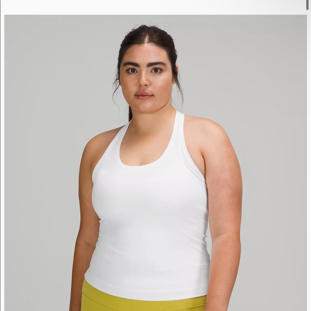 White lululemon racer back tank
